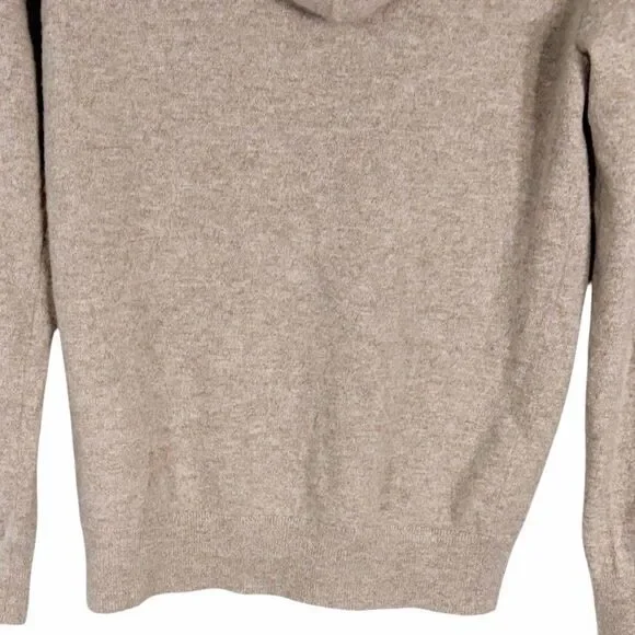 Quince Mongolian Cashmere Full-Zip Hoodie Sweater Small Women's Oatmeal - Picture 10 of 13